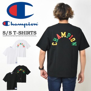 SALE セール Champion チャンピオン ロゴアップリケ 胸ポケット 半袖 Tシャツ ロゴ C3-T324