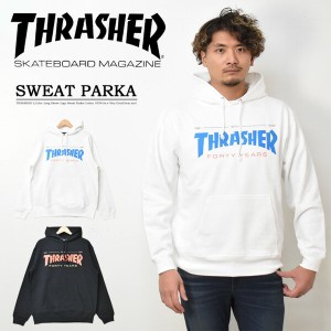 THRASHER スラッシャー 40周年モデル ロゴプリント スウェットパーカー TH95283PL