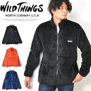 SALE セール WILD THINGS ワイルドシングス シャギーフリース ジャケット ユニセックス ライトアウター ブルゾン 送料無料 WT21244KY