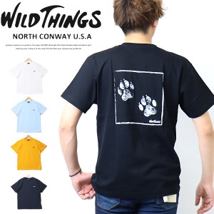 SALE セール WILD THINGS ワイルドシングス アニマルトラックス プリント 半袖 Ｔシャツ プリント ユニセックスWT22053K