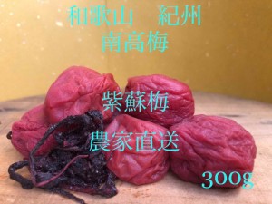 農家直送　紀州南高梅　紫蘇梅　300g