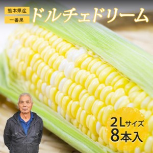 朝採れ一番果のみ！熊本県産ドルチェドリーム８本入り（2Lサイズ相当）　猪嶋さんちのドルチェドリーム とうもろこし ５月中旬〜出荷予定