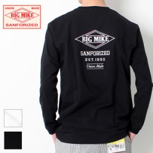 BIG MIKE ビッグマイク ベーシック ロゴ ロングスリーブT [Lot/102118305・102138305] tシャツ ロンt プリントt 定番 メンズ 男性 大人 