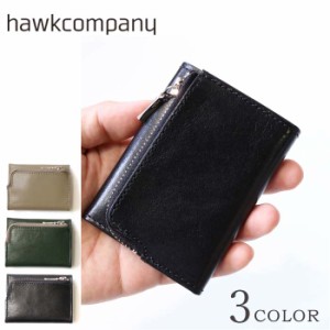 三つ折り財布 ミニ財布 本革 コンパクト ウォレット メンズ HawkCompany ホークカンパニー h.k.c. レザー ブランド  7253 財布 ウォレッ