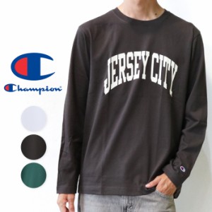 チャンピオン Champion 長袖 プリントTシャツ メンズ ロンT tシャツ カレッジロゴ シンプル クルーネック USAコットン 綿100％ ブランド 