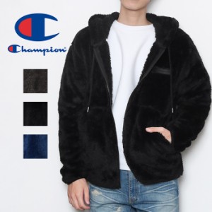 もこもこ ボアブルゾン Champion チャンピオン FLEECE ZIP HOODED JACKET PARKA フリース ジップ フード ジャケット モコモコ ボア パー