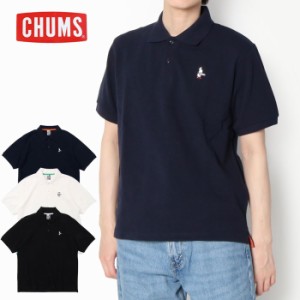 ポロシャツ CHUMS チャムス メンズ 半袖 ブランド ブービー CH02-1190 ポロシャツ 半袖ポロ カットソー ブラック ホワイト ネイビー ドラ