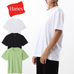 Hanes ヘインズ Undies リサイクル コットン Tシャツ [Lot/HW1-V300] 半袖 半袖T 肌着 トップス 婦人 女性 女用 レディース 大人 M フリ