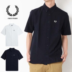 FRED PERRY フレッドペリー オックスフォード 半袖シャツ M5503 ボタンダウン カジュアルシャツ 正規品 シャツ 半袖シャツ ロゴ 綿100 メ