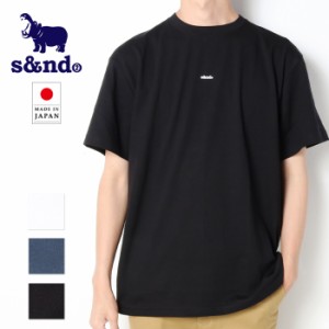 s&nd セカンド ワンポイント ちびロゴ 半袖 プリントTシャツ Sd-R1133 tシャツ メンズ ヘビーオンス 白 日本製 綿100％ ブランド 夏 クル