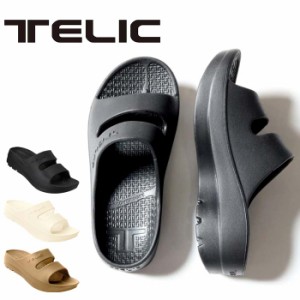 TELIC W-STRAP SLIDE テリック ダブルストラップ スライド ブラック サンダル [Lot/C9104010] 夏 ユニセックス プール 海 室内履き リカ