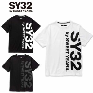 【10％OFF】【正規取扱店】 SY32 by SWEETYEARS エスワイサーティスウィートイヤーズ バーチカル ロゴ Tシャツ [Lot/13074J] 