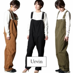 URVIN アービン ベイカー サロペット パンツ [Lot/UP399201] レディース  ベイカーパンツ キャメル グリーン ブラック 綿 日本製 国産 児