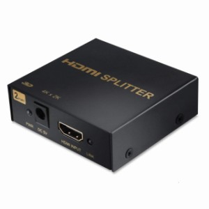 4K HDMI 分配器 スプリッター 1入力2出力 同時出力 動作確認済 HDCP Ver 1.4 結束バンド付き