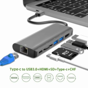 USB Type C Hub 多機能 ハブ USB C to HDMI USB 3.0 *2 SD/Micro sd/TF カードリーダー マイクロ SD & SD カード カメラ リーダー