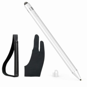 タッチペン スタイラスペン  iPad/iPhone/Android/スマートフォン/タブレット対応 5分自動オフ 2in1タッチペン 銅製/導電繊維ペン先