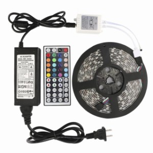 LEDテープライト LEDテープ型 防水 5050両面テープ5 m 300ストリップライトRGB 60leds / mカラー選択可能 正面発光 切断可能 44キーリモ