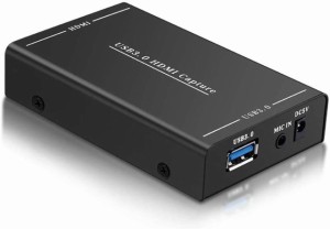 HDMIキャプチャーボード ゲームキャプチャー ビデオキャプチャー USB3.0 HD1080P 60FPS 低遅延 軽量小型 PC/Switch/PS4/Xbox/PS3/携帯電