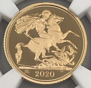 2020年 イギリス エリザベス２世 ロイヤルミント 1/2ソブリン 金貨 龍退治 NGC社鑑定 PF70 ULTRA CAMEO