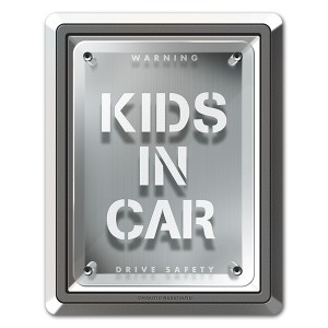 車マグネットステッカー ゆうパケット対応210円〜トリックアートデザイン クリアパネル KIDS IN CAR キッズインカー