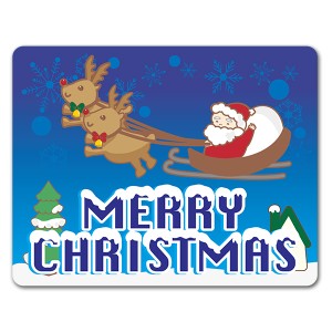 マグネットステッカー ゆうパケット対応210円〜クリスマス 夜空を飛ぶサンタクロース MERRY CHRISTMAS メリークリスマス