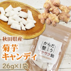 菊芋 飴 26g 秋田県産 国産 きくいも 無添加 スーパーフード 食物繊維 腸活 自社農場栽培 メール便 送料無料 NP [菊芋飴１袋 BS] 即送