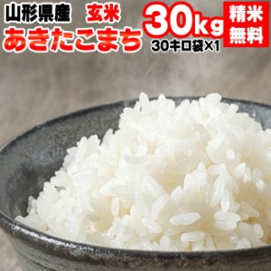 米 お米 30kg （30kg袋×1) あきたこまち 玄米 令和5年度 山形県産 送料無料 白米・無洗米・分づき