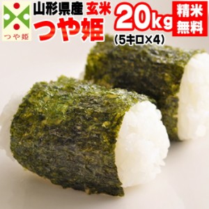 米 お米 20kg (5kg袋×4) つや姫 玄米 令和5年度 山形県産 送料無料 白米・無洗米・分づき 特別栽培農法 正規取扱店