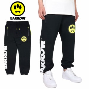 バロー パンツ BARROW スウェットパンツ メンズ レディース ブランド 大きいサイズ ジョガーパンツ ジャージ 綿100％ 黒 ブラック