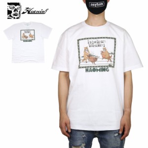 ハオミン Tシャツ HAOMING 半袖Tシャツ メンズ レディース ブランド 大きいサイズ 綿100% 白 黒 haoming030 ホワイト M L XL