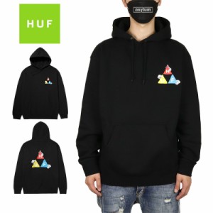 HUF プルオーバーパーカー ハフ フーディー メンズ レディース ブランド 大きいサイズ おしゃれ 黒