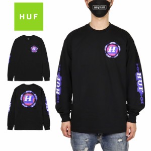 HUF ロンT ハフ Tシャツ 長袖Tシャツ メンズ レディース ブランド 大きいサイズ おしゃれ スケボー スケーター ストリート 黒