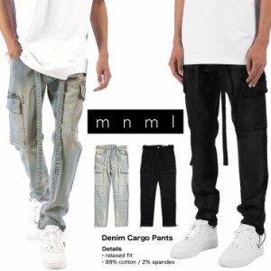 mnml ミニマル デニム カーゴパンツ パンツ DENIM CARGO PANTS ブルー ブラック 28 29 30 32 34 36 38