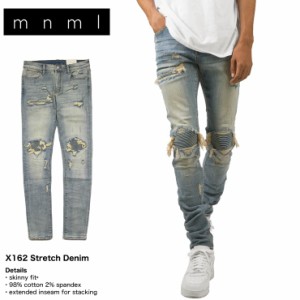 mnml ミニマル デニム スキニー ジーンズ ストレッチ X162 STRETCH  DENIM BLUE ブルー 28 29 30 32 34 36 38