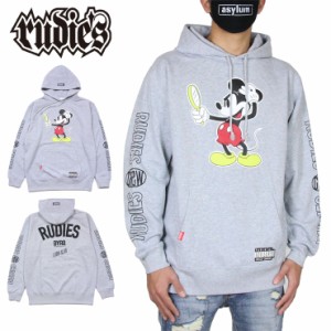 ルーディーズ パーカー RUDIES ミッキーマウス RUDIES x BYRD / LOOK SLICK HOOD SWEAT MICKEY MOUSE 85672 グレー M L XL XXL