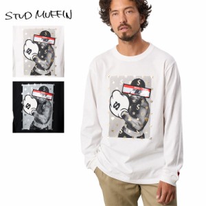 スタッドマフィン ロンT STUD MUFFIN Tシャツ 長袖Tシャツ メンズ レディース ブランド 大きいサイズ おしゃれ 綿100% 白 黒 002