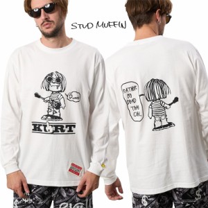 スタッドマフィン ロンT STUD MUFFIN Tシャツ 長袖Tシャツ メンズ レディース ブランド 大きいサイズ おしゃれ 綿100% 白 003