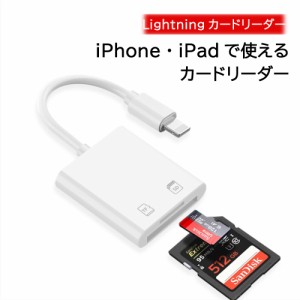 ポッキリ iPhone iPad SD カードリーダー Lightning SDカードカメラリーダー データ 転送 バックアップ Officeファイル読み SDカード Mic