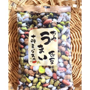 おくやの10種ミックスうまい豆 おくや 喜多方 ミックス豆 ミックスナッツ 豆菓子 十種ミックス まざっせこらっせ お土産 会津 あいづ