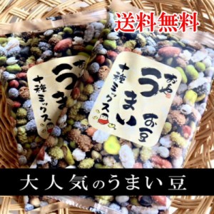 送料無料 TVで紹介され、リピーター続出！豆菓子 2袋セット おくや 10種ミックス 十種ミックス うまい豆 おくや 喜多方 会津 あいづ 