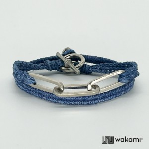 [wakami] ワカミ ブレスレット 2ストランド waan2023-01-03 DENIM デニム ブルー 男女兼用 ユニセックス 2Strand Bracelet アクセサリー