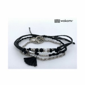 wakami ワカミ アンクレット 3 Strand Stone Anklets WAAN2112-BLK ブラック 3ストランド ユニセックス メンズ レディース アクセサリー 