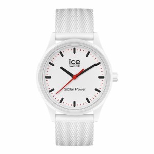 ICE WATCH アイスウォッチ 腕時計 ICE solar power ポーラー メッシュストラップ ミディアム 018390 メンズ ホワイト 金属アレルギー対応