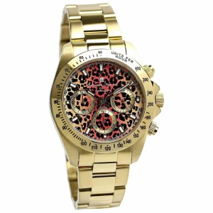 [Salvatore Marra] サルバトーレマーラ 時計 腕時計 SM11125-GDLEOP ＜メンズ ゴールド オレンジ レオパード  クロノグラフストップウォ