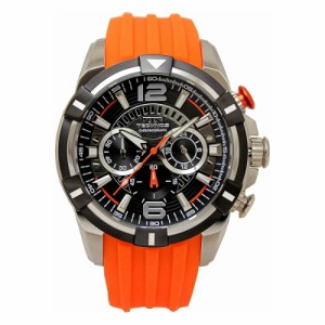 [TECHNOS] テクノス 腕時計 T8B81BB  ＜ メンズ オレンジ クロノグラフ 10気圧防水 ＞