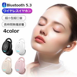 ワイヤレスイヤホン 超小型 超？量 Bluetooth 5.3 快適装着 人間工学 長時間無痛装着 4color ハンズフリー通話 マイク内蔵  音量調整 ワ