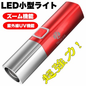 2021 懐中電灯 フラッシュ 携帯ライト ズーム式 軽量 小型 高輝度 ハンディライト USB充電式  大容量電池 3モード 