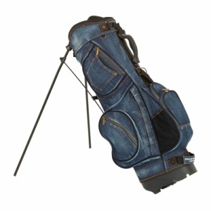 (即納) 19ゴルフ デニム キャディバッグ スタンドバッグ インディゴブルー 色落ち加工 8.5型 ゴルフ用品 おしゃれ 可愛い メンズ レディ