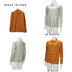 ヒールクリーク Heal Creek メンズ 秋冬 ロゴチェック ジャガード 長袖シャツ