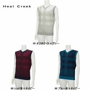 ヒールクリーク Heal Creek メンズ 秋春 Vネック ニットベスト